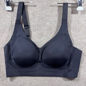 Lushfitting Black Seamless Comfort Wirefree Bra Adjustable Straps Back Clasp 32C